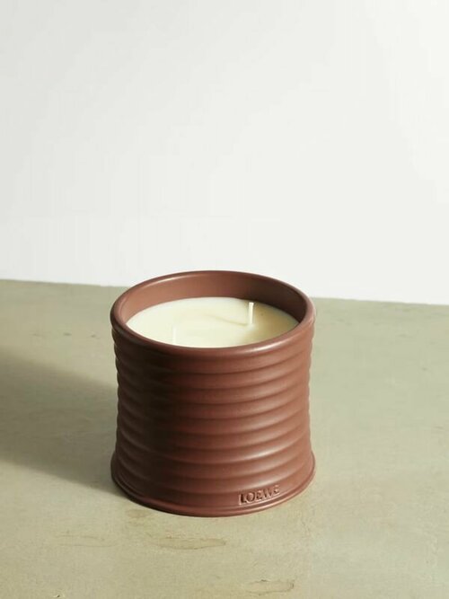 Ароматическая свеча LOEWE Home Scents Кориандр, в глазурированном терракотовом подсвечнике, 610 гр