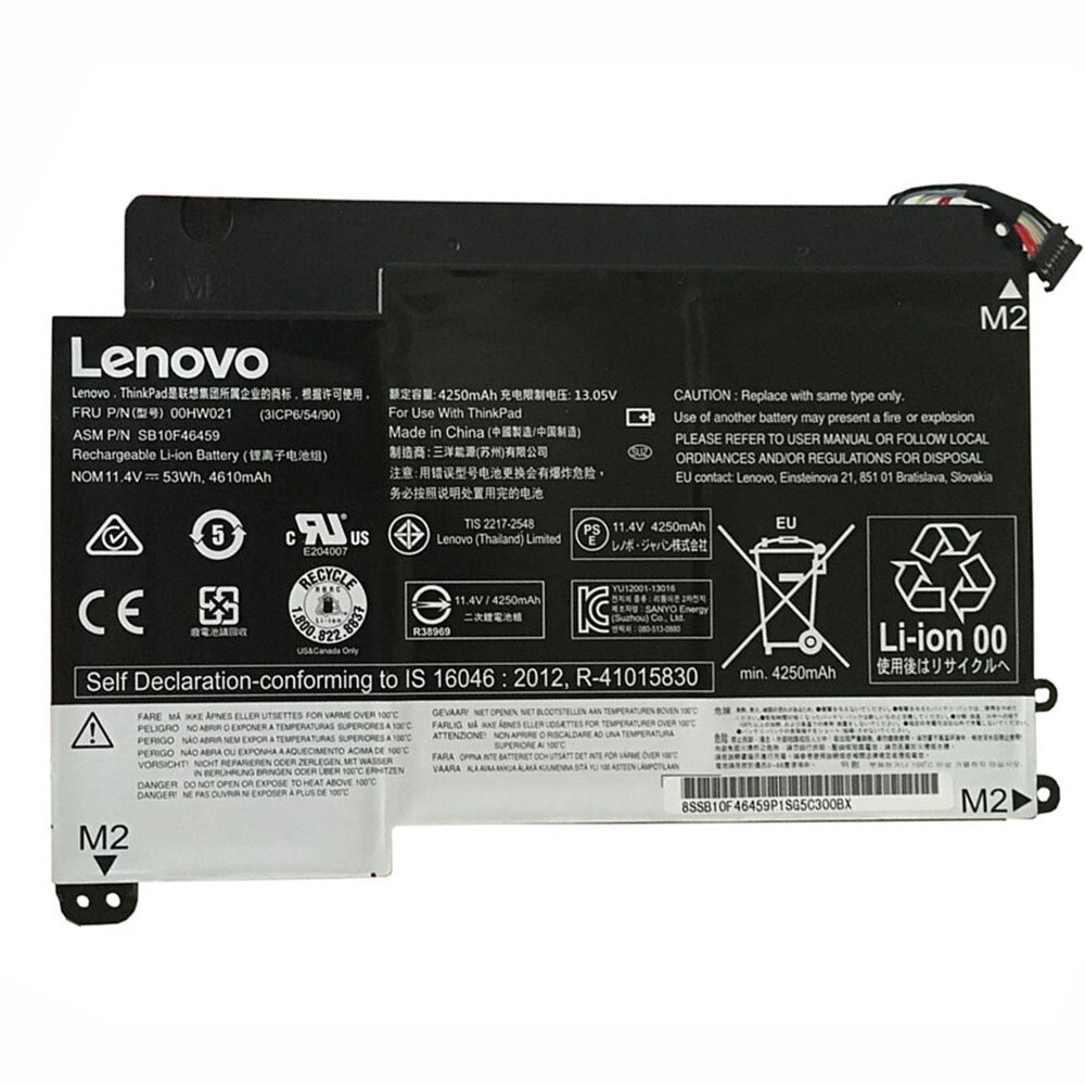 Аккумулятор для Lenovo (00HW020) ThinkPad Yoga 14, Yoga 460, 53Wh, 4540mAh, 11.4V
