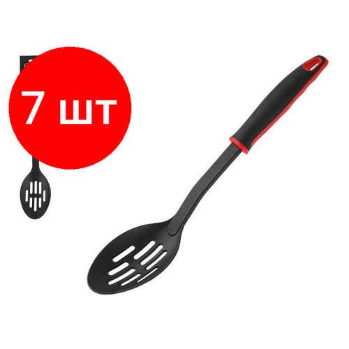 Комплект 7 штук, Ложка кулинарная, CHEF, черная, PERFECTO LINEA (21-323100)