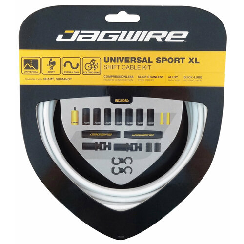 JAGWIRE UCK611 Тросы переключения с обол. Universal Sport Shift XL, бел. тросы jagwire uck400 universal sport brake kit чёрный арт zjg50263