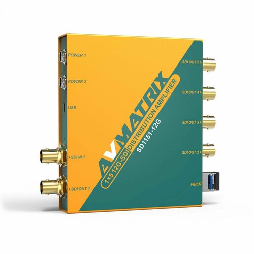 Усилитель-распределитель AVMATRIX SD1151 12G-SDI 1 5 с восстановлением тактовой частоты