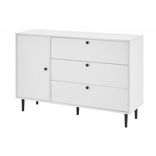 Комод SCANDICA Виго с 1 дверью и 3 ящиками 1252х868х40 цвет бланжбелый Аляска 14999₽