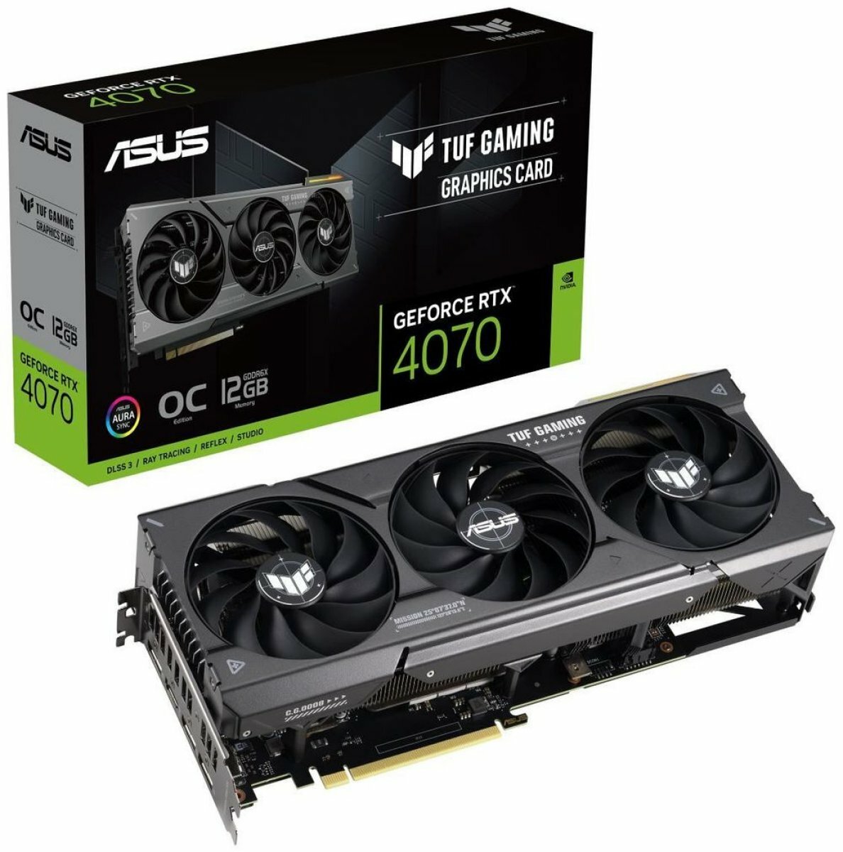 Видеокарта Asus GeForce RTX 4070 TUF GAMING OC 12GB (TUF-RTX4070-O12G-GAMING)