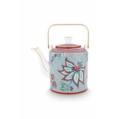 Чайник заварочный Pip Studio Flower Festival Blue, WW.51.005.074, 1 л красный, голубой