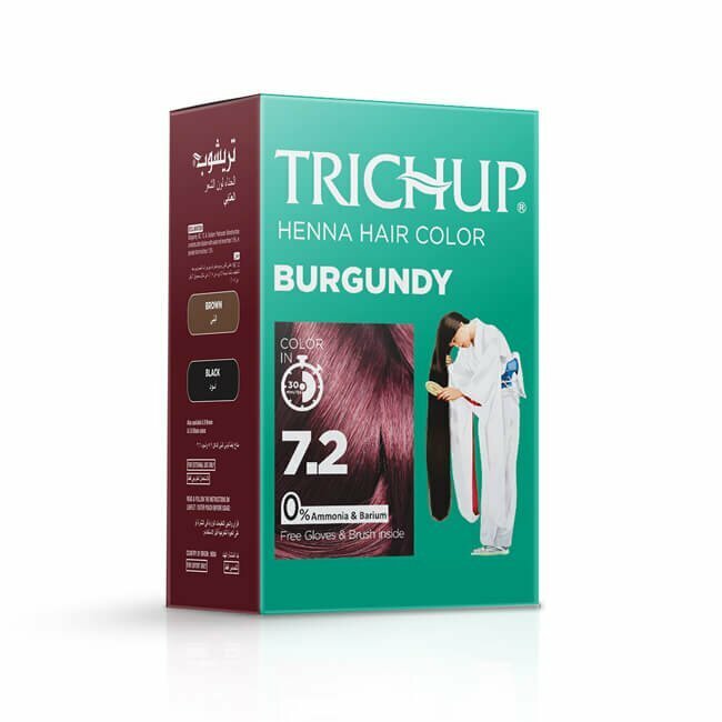 Trichup Henna натуральная краска для волос на основе хны, цвет бургунди