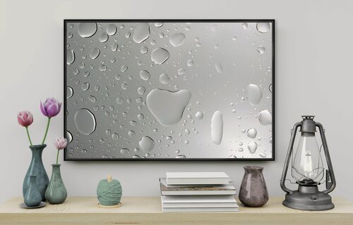 Изображение товара Магнитная настенная доска АртБорд "Гравитация", черный, с полимерным матовым покрытием, 60х40 см, в тонком алюминиевом багете.