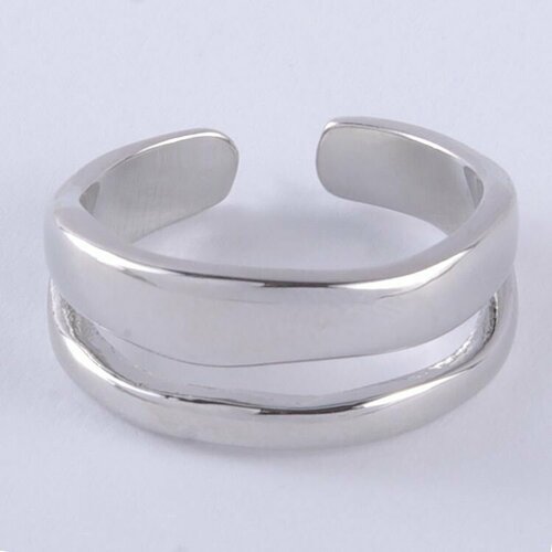 Кольцо, размер 17, серебряный кольцо formygirl бижутерный сплав серебрение размер 17 красный серебряный