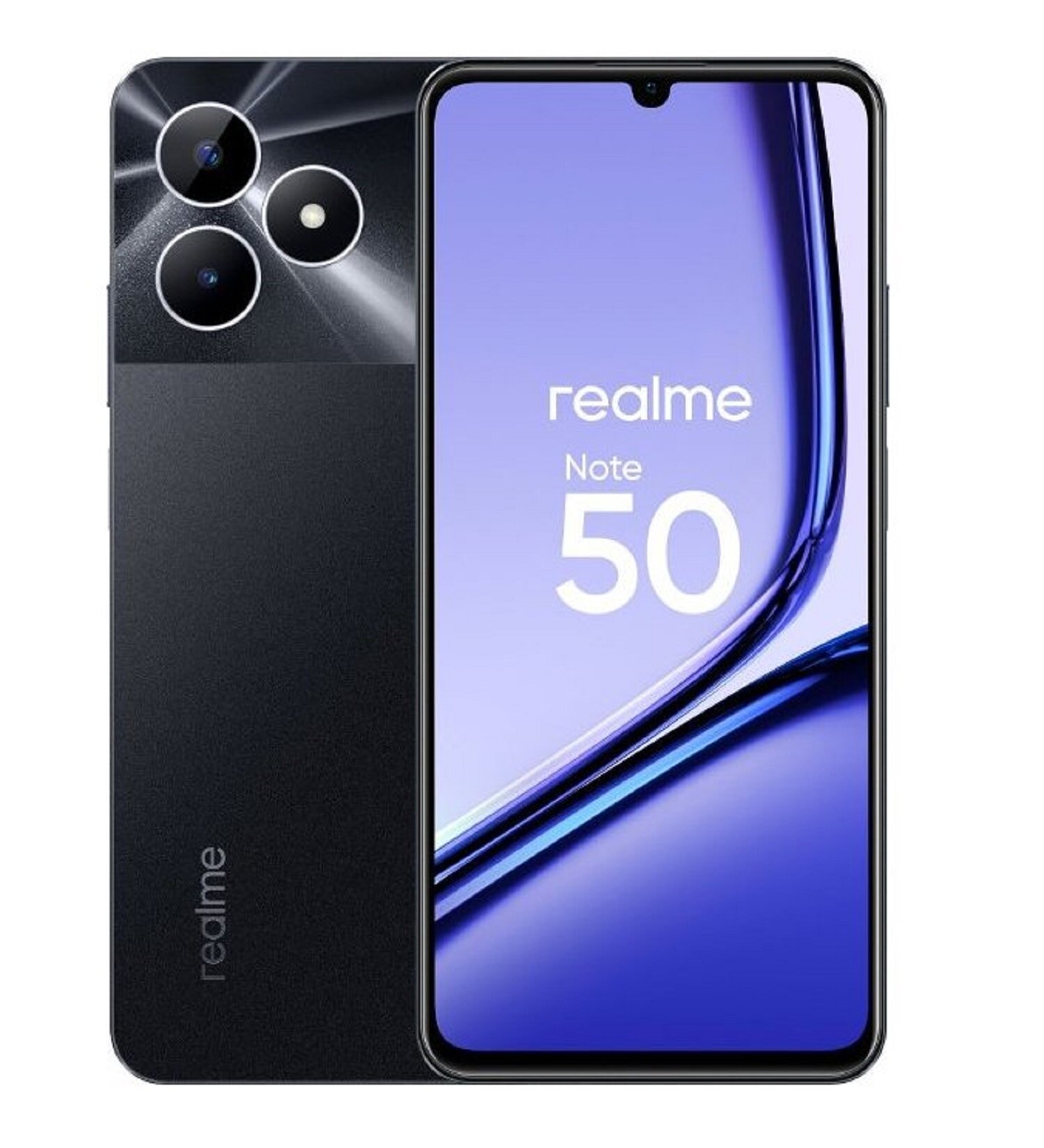 Смартфон Realme Note 50 3/64 ГБ черный {6.70"}