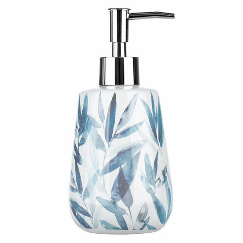 Дозатор для жидкого мыла akvarel керамика бело-голубой