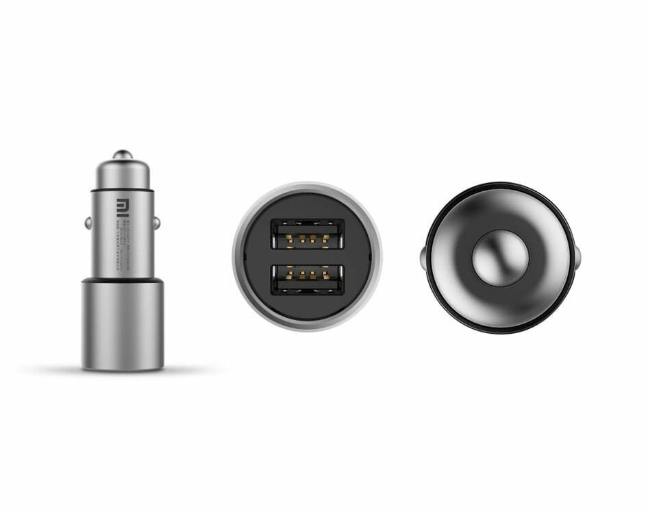 Органайзеры В Автомобиль Xiaomi Автомобильное зарядное устройство Mijia Car Charger QC 3.0 2USB CC02CZM Серебристый