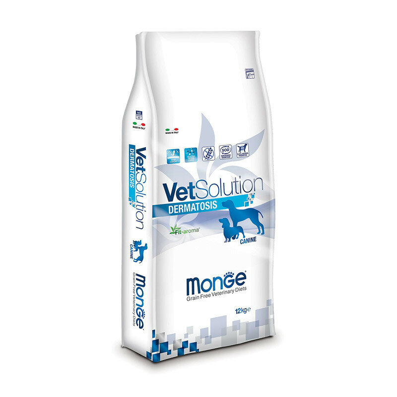 Monge VetSolution Dog Dermatosis (лечебный корм для собак при болезнях кожи), 12 кг