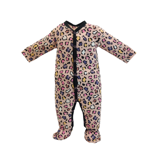 фото Комбинезон trend, закрытая стопа, размер 80-48(24), черный, бежевый