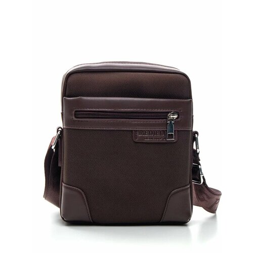 фото Сумка кросс-боди барсетка444, фактура зернистая, коричневый bagamma prime