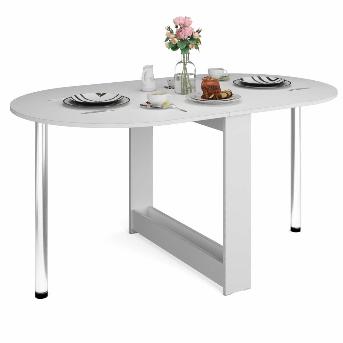 фото Стол-книжка Тайга мини 86х90х77 белый