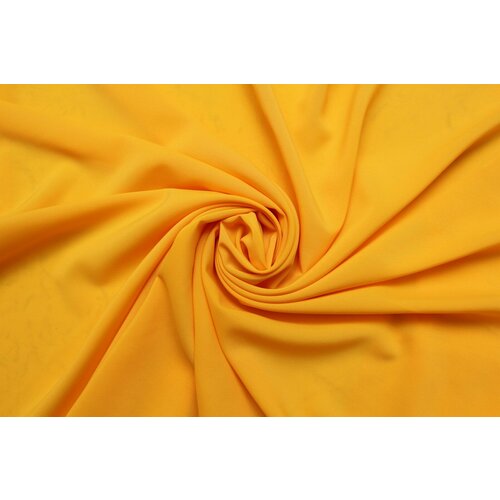 Ткань Шифон-стрейч синтетический яркий желток, ш146см, 0,5 м