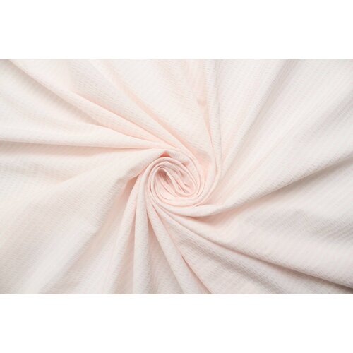 Ткань Хлопок-жаккард стрейч бело-розовый, ш142см, 0,5 м