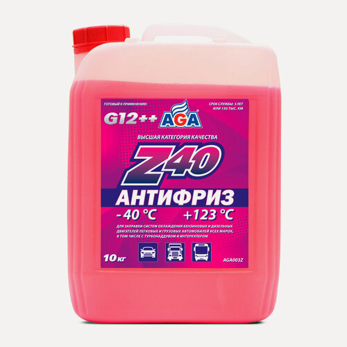 Изображение товара Антифриз AGA Z40 красный, G12++ (10 кг.), AGA003Z