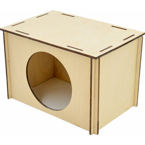 Домик для грызунов прямоугольный, фанера 15x10x10 см