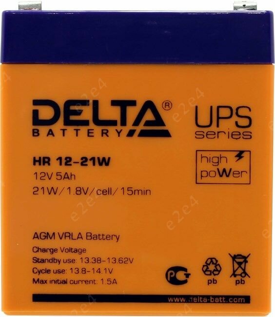 HR 12-21 W Delta Аккумуляторная батарея (HR 12-21 W) Delta Battery - фото №8