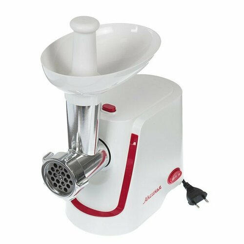 Мясорубка электрическая аксинья КС-2000 2000 Вт реверс 4 насадки бело-красная 592100₽