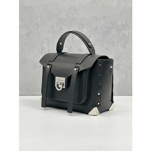 Сумка барсетка BDM, фактура гладкая, черный