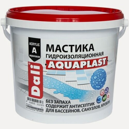 Изображение товара Мастика гидроизоляционная Dali Aquaplast, универсальная, акриловая, 5 л