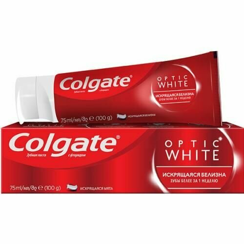 Colgate Паста зубная Optic White, 75 мл , 4 шт.