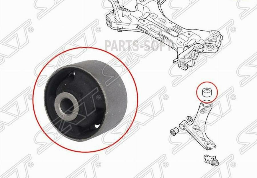 SAT ST-54584-2S000 Сайлентблок переднего нижнего рычага задний HYUNDAI IX35/TUCSON 09-/SONATA 10-/TM 10 09