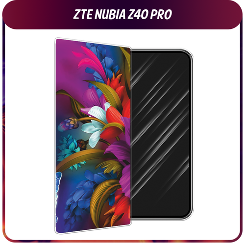 Силиконовый чехол на ZTE Nubia Z40 Pro / ЗТЕ Нубиа Z40 Про Фантастические цветы силиконовый чехол на zte nubia z40 pro зте нубиа z40 про пальмовые ветви арт прозрачный