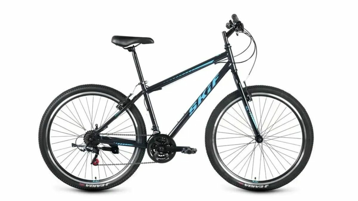 Горные (кросс-кантри) велосипеды SKIF Горный велосипед SKIF MTB HT 27,5 17", 17" темно-серый/бирюзовый