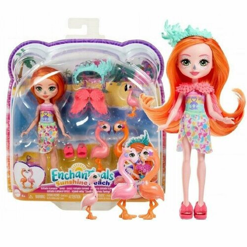 Кукла Enchantimals Spring Flamingo Family HRX85 разноцветный куклы и одежда для кукол enchantimals набор игровой чаепитие