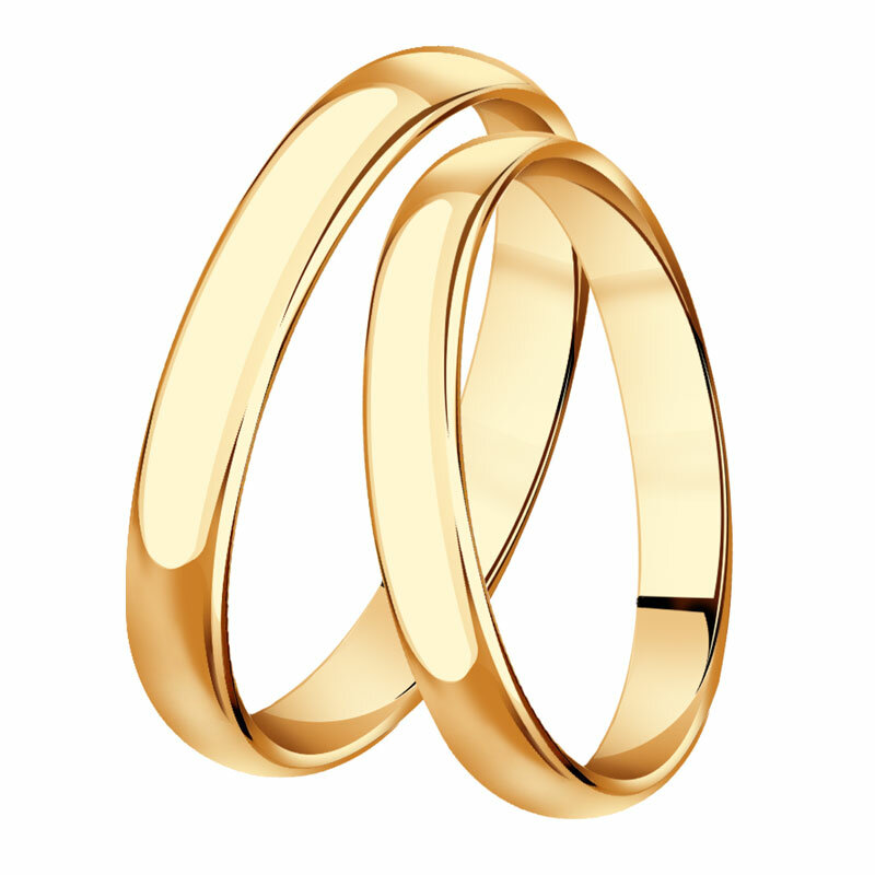 Кольцо обручальное Diamant online, красное золото, 585 проба