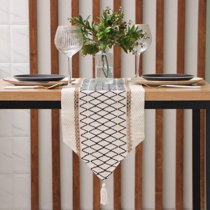 Дорожка Этель сканди 30*180 см 50% хлопок 50% п/э