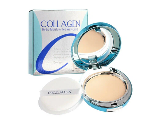 Enough Пудра компактная Collagen hydro moisture two way cake SPF25 PA++ . 13 светло-бежевый 26 г