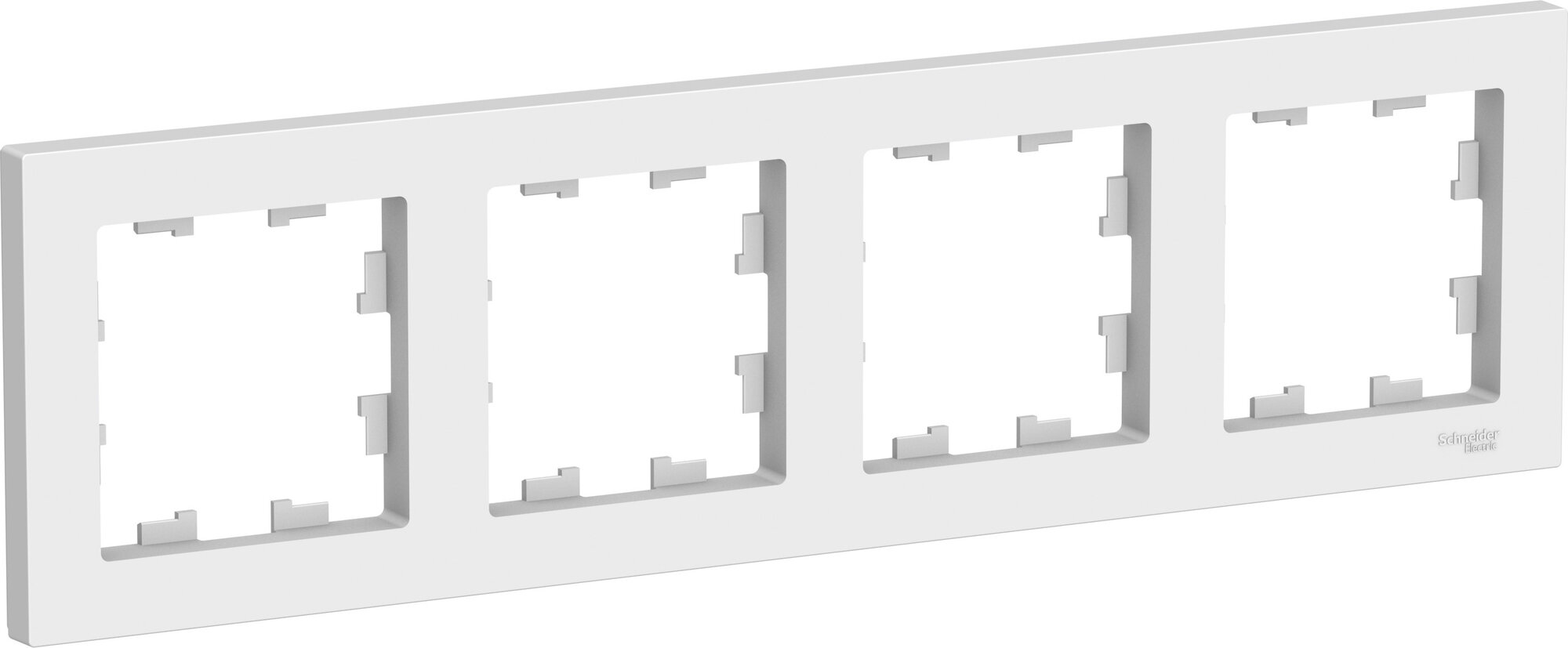 Рамка IP20 Schneider Schneider Atlas Design четырехместная (белый) в комплекте 2 шт.