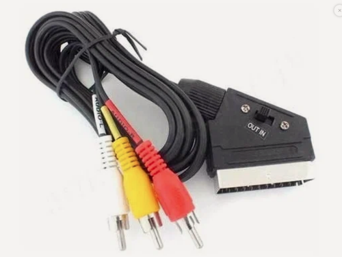Изображение товара Шнур соединительный для аудио-видео аппаратуры SCART-3RCA с переключателем - длина 1.5 метра