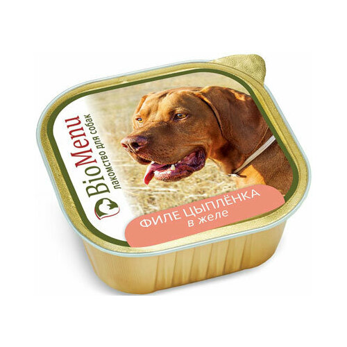 Био Меню 79119 кон. для собак лакомство Филе цыпленка в желе 300г