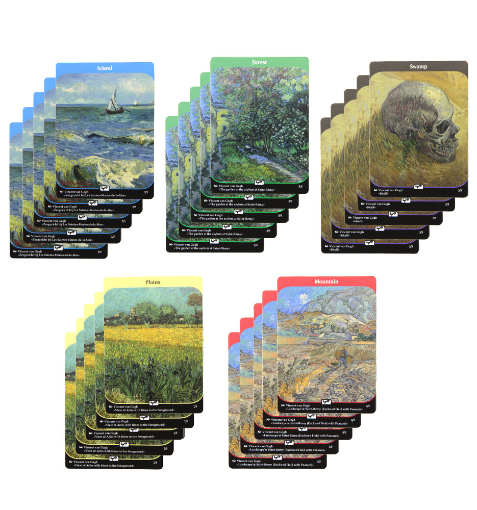 фото Magic The Gathering: Комплект земель MTGTRADE Винсент Ван Гог 1 серия (50 штук) MTG eng