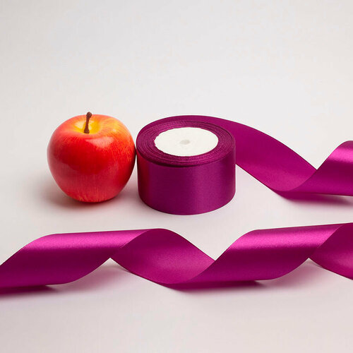 Лента атласная 50мм х 22м фиолетовая - 1шт.