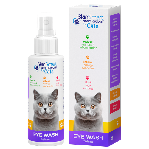 Капли глазные для кошек SkinSmart Antimicrobial for Cats Eye Wash, 100мл