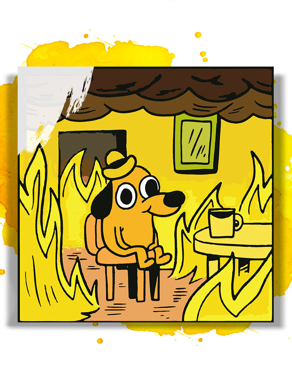Картина по номерам на холсте This is fine, 40 х 40 см