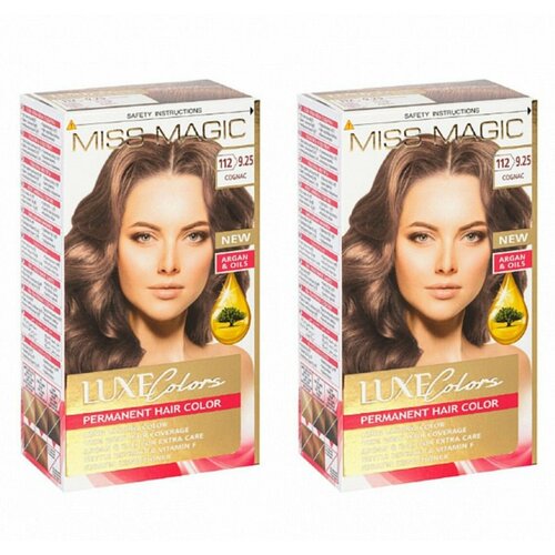 MISS MAGIC Краска для волос Luxe Colors, тон 112/9.25 Коньяк, 108 мл, 2 штуки/