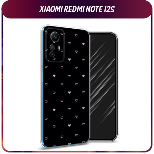 Силиконовый чехол на Xiaomi Redmi Note 12S / Сяоми Редми Нот 12S Чехол с сердечками силиконовый чехол на xiaomi redmi note 12s сяоми редми нот 12s малыш корги прозрачный