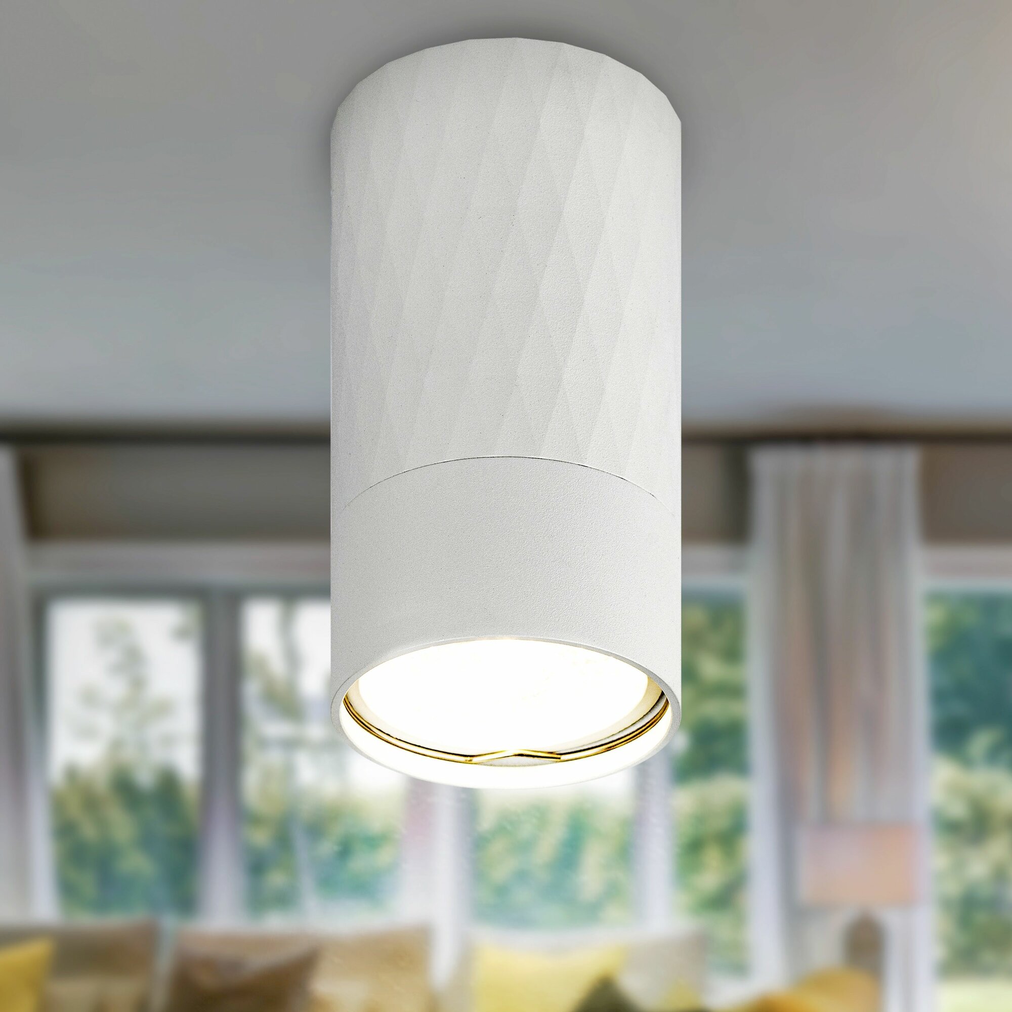 фото Светильник потолочный ЭРА OL31 WH под лампу MR16 GU10 декоративный на кухню, в детскую комнату, в спальню, в коридор, в прихожую / Спот потолочный накладной, IP20 белый