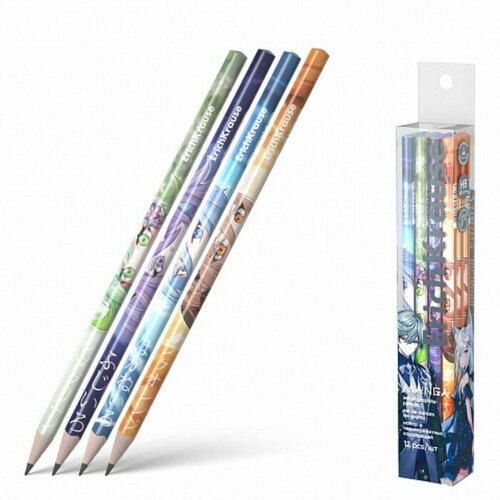 Набор чернографитных карандашей 12 штук ErichKrause 