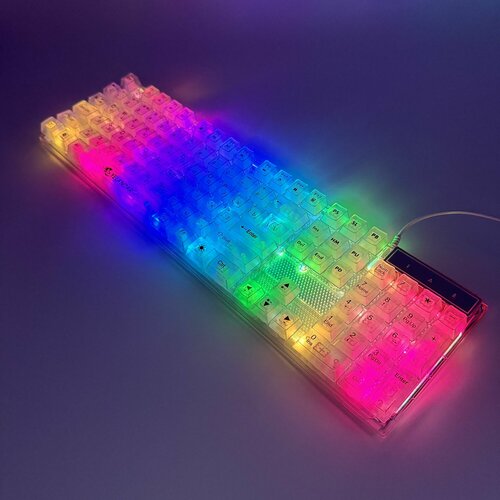 Игровая клавиатура прозрачная с RGB подсветкой YELANDAR AN-T20