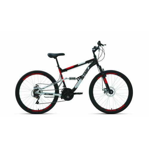 Велосипед Altair MTB FS 26 20 disc красный черный 26 160 2021 года 28548₽