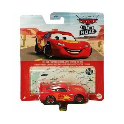 Машинка Cars Герои мультфильмов Road Trip Lightning McQueen HKY34 машинки disney pixar машина 3 игрушки молния маккуин мэтт джексон шторм рамирес 1 55 сплав металлическая литая машинка игрушки в подарок