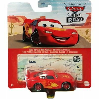 Машинка Cars Герои мультфильмов Road Trip Lightning McQueen HKY34