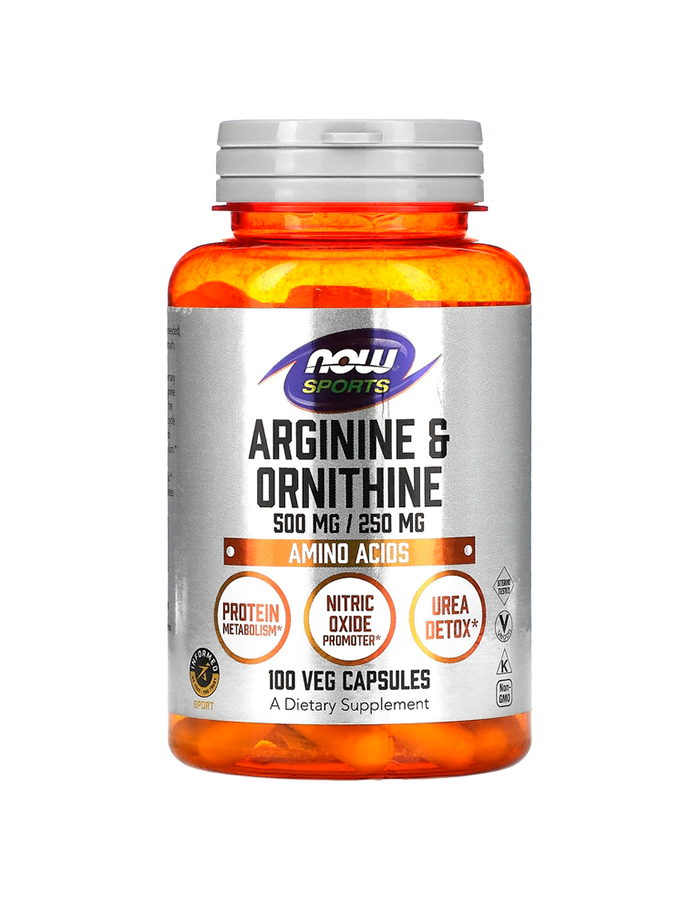 Now Arginine & Ornithine 500/250 mg 100 caps